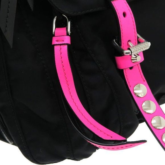 Prada Nylon Studded Shoulder Bag - Picture 4 of 9